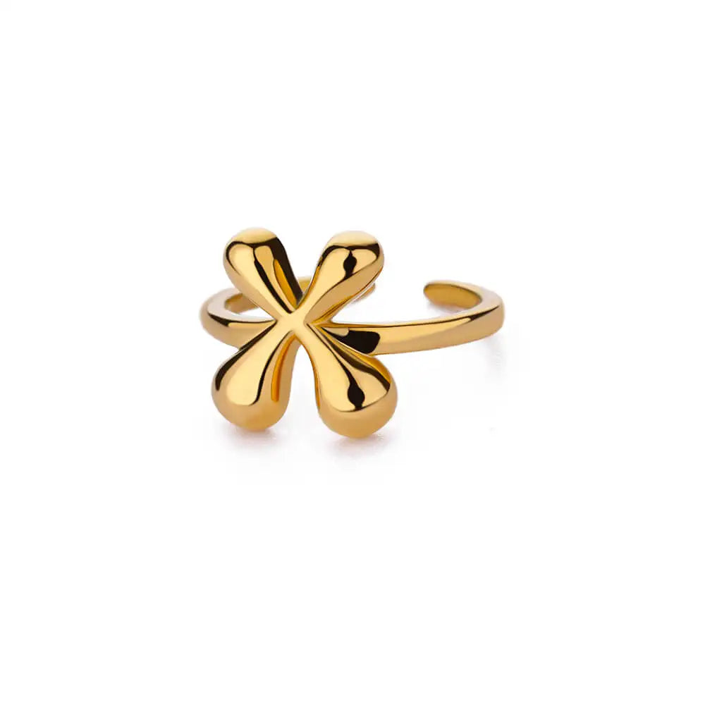 A-Z Bubble Letters Open Ring