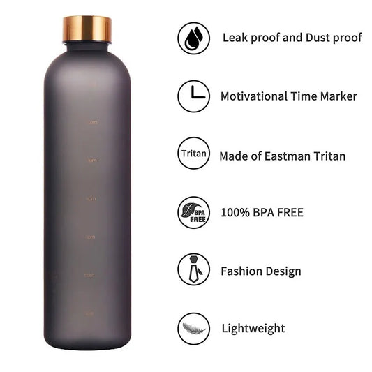 1 Litre Time Marker Water Bottle
