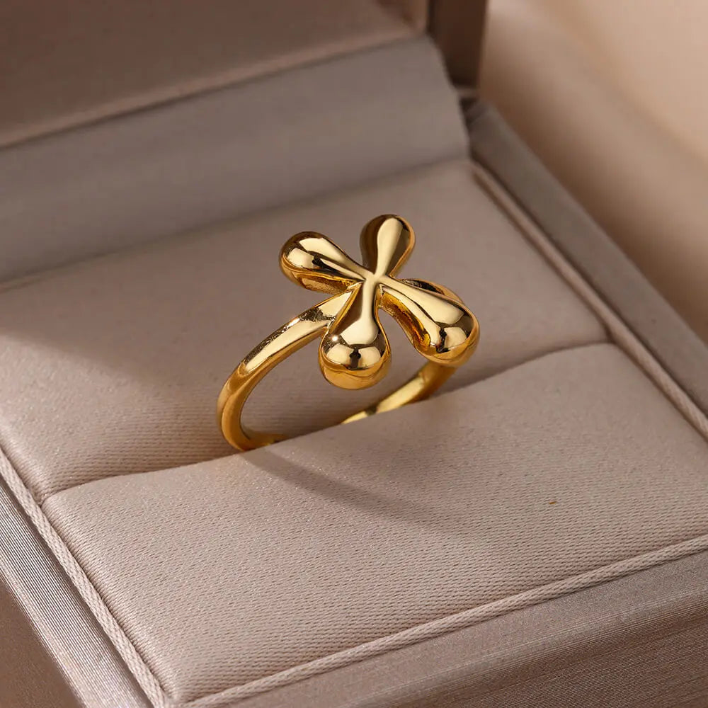A-Z Bubble Letters Open Ring