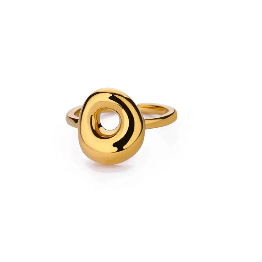 A-Z Bubble Letters Open Ring